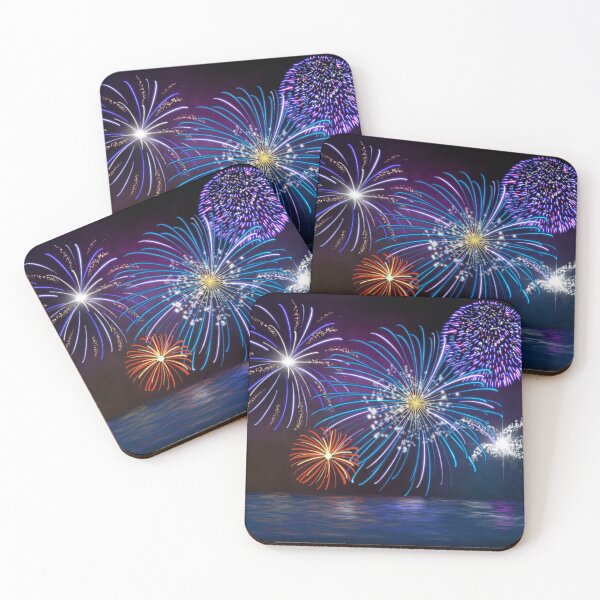 Item preview, Fireworks Blooming on the Night Sky  designed and sold by LJArtworkDesign.