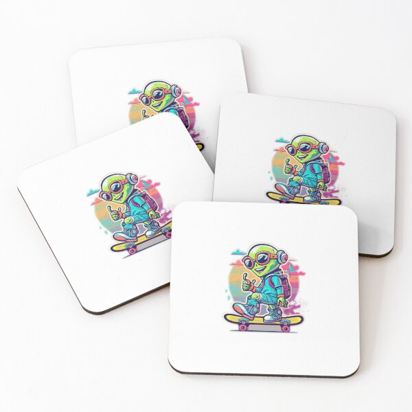 Item preview, alien on skateboard sunset designed and sold by WarsawKing.
