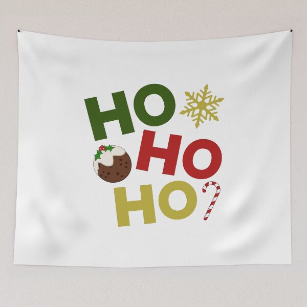 Item preview, HO HO HO+Christmas Pudding+Candy Cane+Snowflake designed and sold by NataliePaskell.