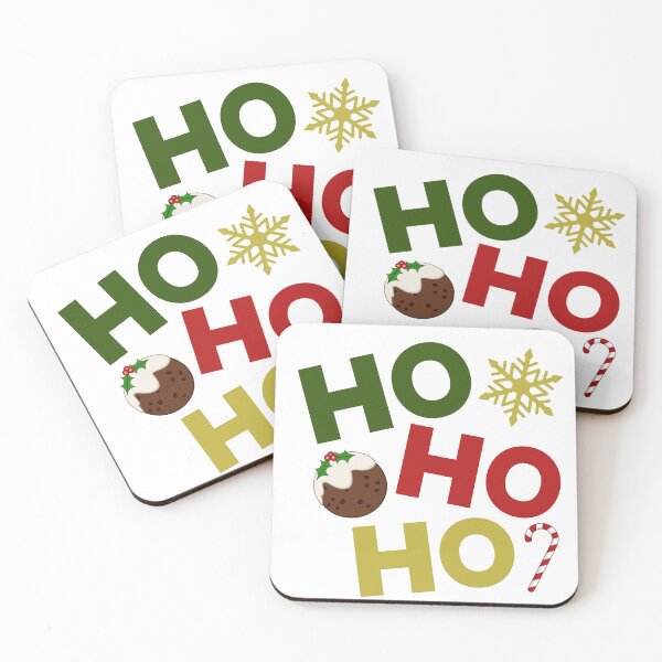 Item preview, HO HO HO+Christmas Pudding+Candy Cane+Snowflake designed and sold by NataliePaskell.