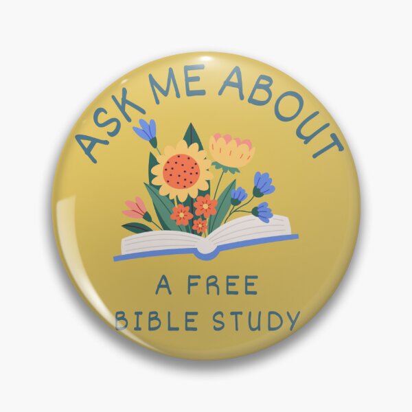 Item preview, JW Witnessing Lapel Pin Free Study Offer  designed and sold by SagePlaceShop.