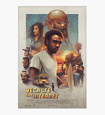 Childish Gambino - Because The Internet Movie Poster (HD) Photographic Print