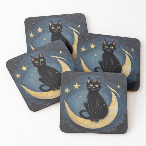 Item preview,   Cat on the moon designed and sold by StyleSketch.