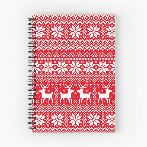 Item preview, Festive Holiday Red Fair Isle Christmas Pattern designed and sold by newburyboutique.
