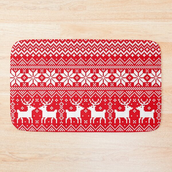 Item preview, Patrón navideño festivo rojo Fair Isle designed and sold by newburyboutique.