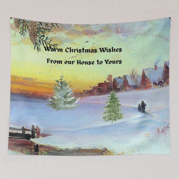 Item preview, Warm Christmas Wishes designed and sold by tomorrowsart.
