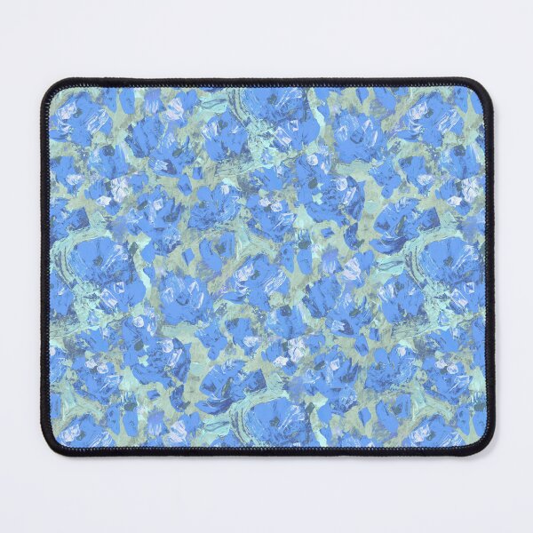 Item preview,  Brush work roses blue designed and sold by Alessandro Remo Mazzoni Remotextiles.