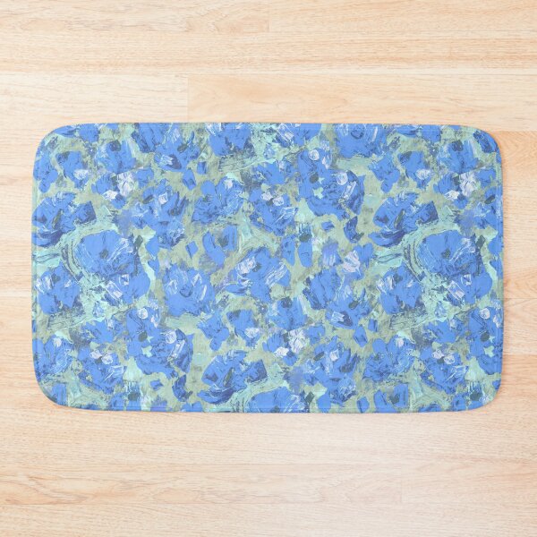 Item preview,  Brush work roses blue designed and sold by Alessandro Remo Mazzoni Remotextiles.