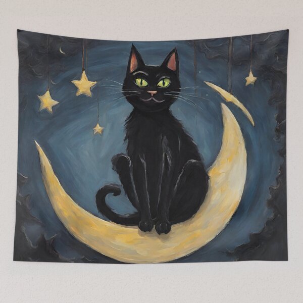 Item preview,   Cat on the moon designed and sold by StyleSketch.