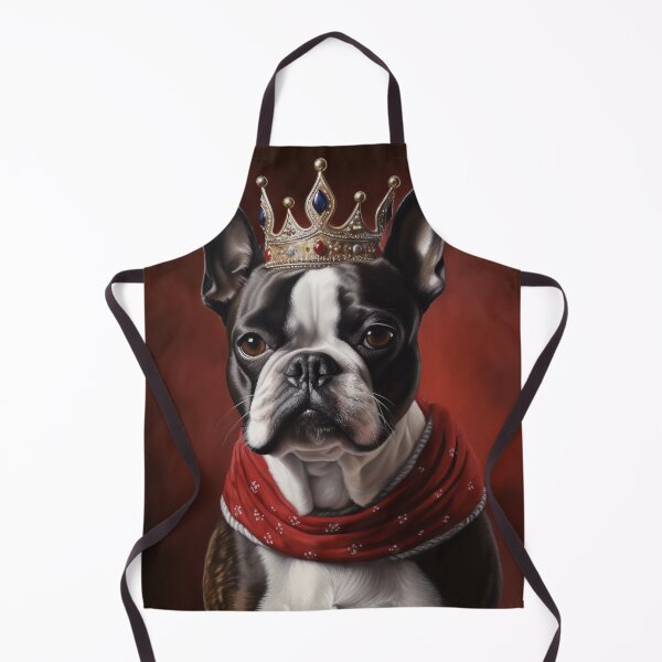 Item preview, King Brindle Boston Terrier Dog with Crown designed and sold by salarkoshop.