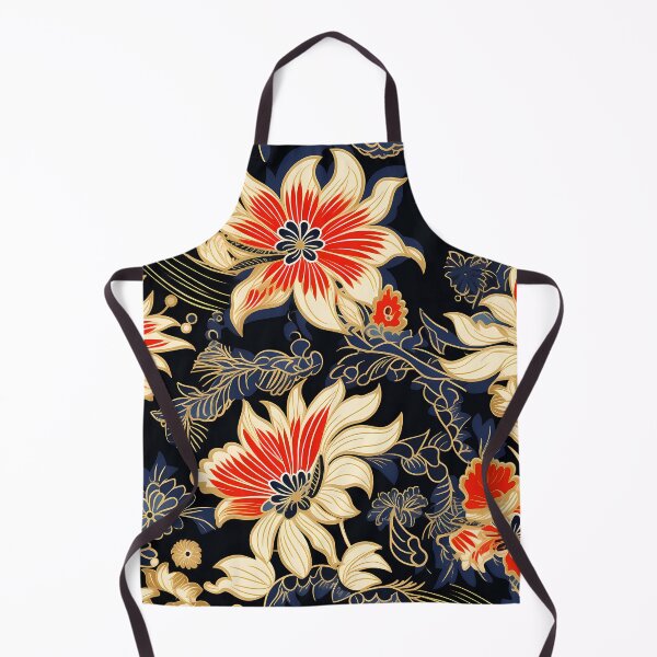 Item preview, Batik Exquisite Floral Mandala with Abstract Elements on a Black Background designed and sold by HisoTorDesign.