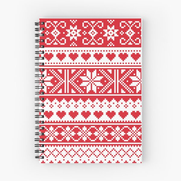 Item preview, Patrón navideño rojo festivo de Fair Isle de invierno designed and sold by newburyboutique.