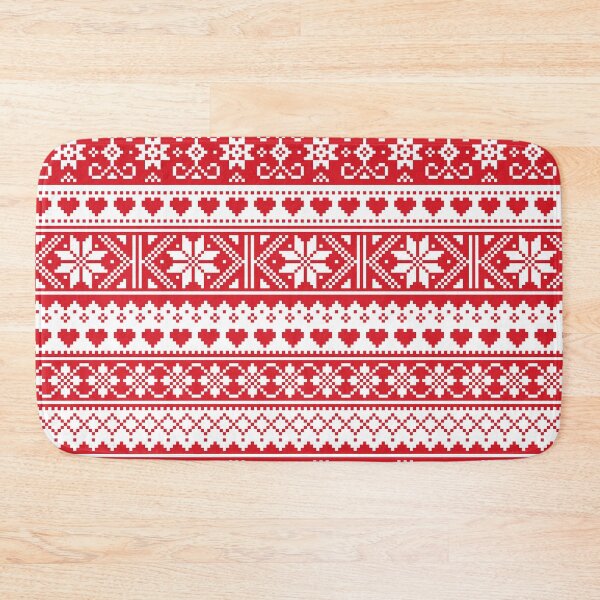 Item preview, Patrón navideño rojo festivo de Fair Isle de invierno designed and sold by newburyboutique.