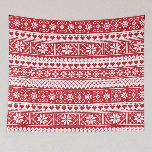 Item preview, Patrón navideño rojo festivo de Fair Isle de invierno designed and sold by newburyboutique.
