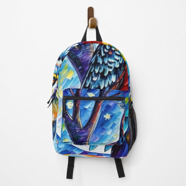 Item preview, "Liquid paint Abstract owl design "-bright and colorful owl ladies designed and sold by Obinne.