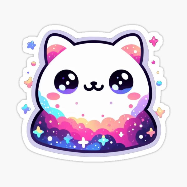 Galaxy Cat Blob Sticker