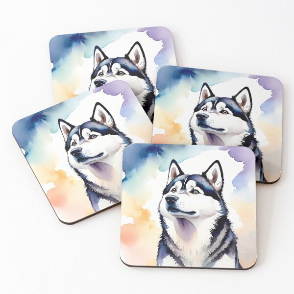 Item preview, Elegant husky, a watercolor tribute to grace designed and sold by MoonShroomPrint.