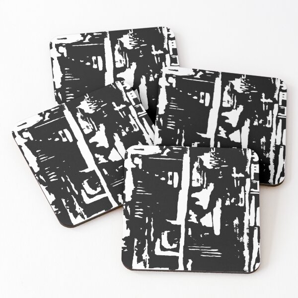 Item preview, "Wally 2" BW Abstract screen printed art by Tin Toy Killer designed and sold by ElektricTea.