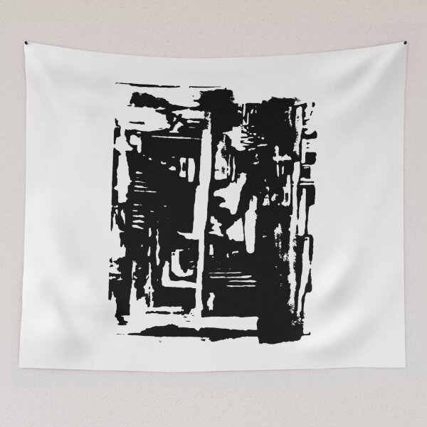 Item preview, "Wally 2" BW Abstract screen printed art by Tin Toy Killer designed and sold by ElektricTea.