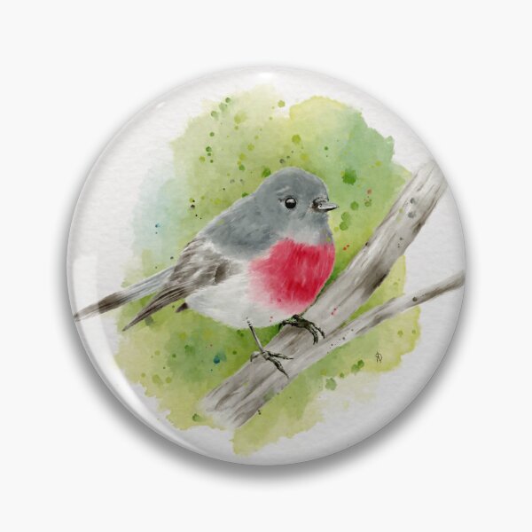 Item preview, Rose Robin Watercolour Card designed and sold by RaeDrawnArt.