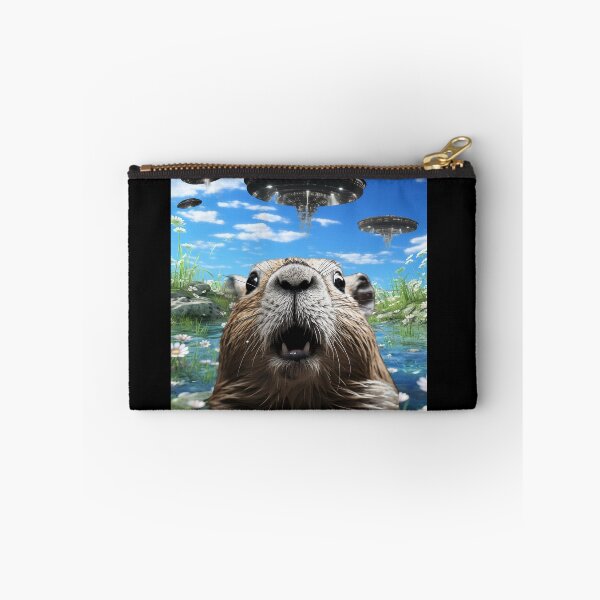 Item preview, Capybara Selfie with UFOs designed and sold by Master-Print.