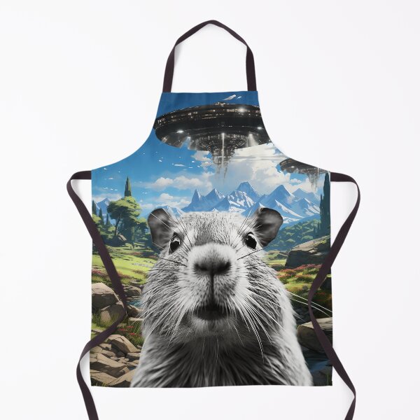 Item preview, Capybara Selfie with UFOs designed and sold by Master-Print.