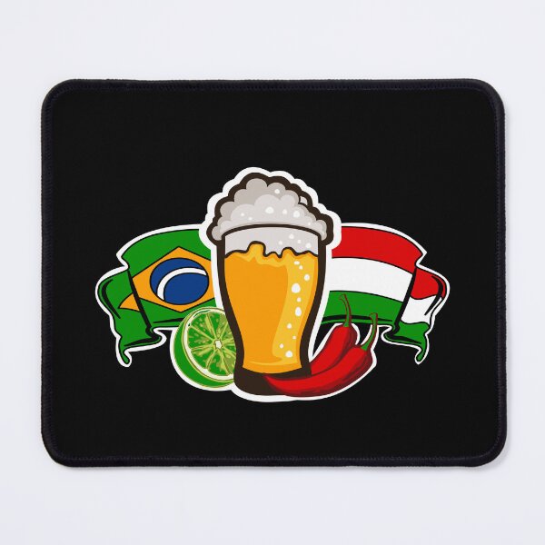 Item preview, Flags of Hungary and Brazil + glass of beer + lemon + pepper designed and sold by rwstamp.