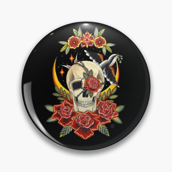 Item preview, Trad skull designed and sold by Justdrawsmth.