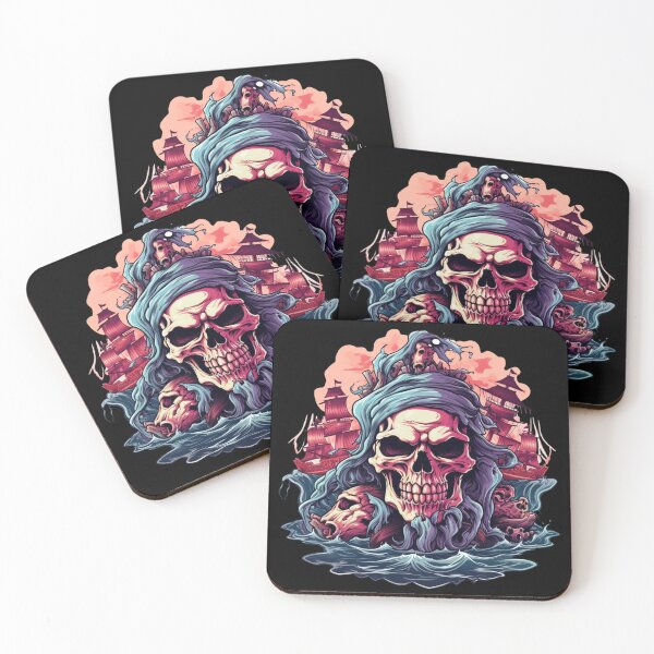 Item preview, Pirate Ship Pirate Skull designed and sold by Nightarcade.