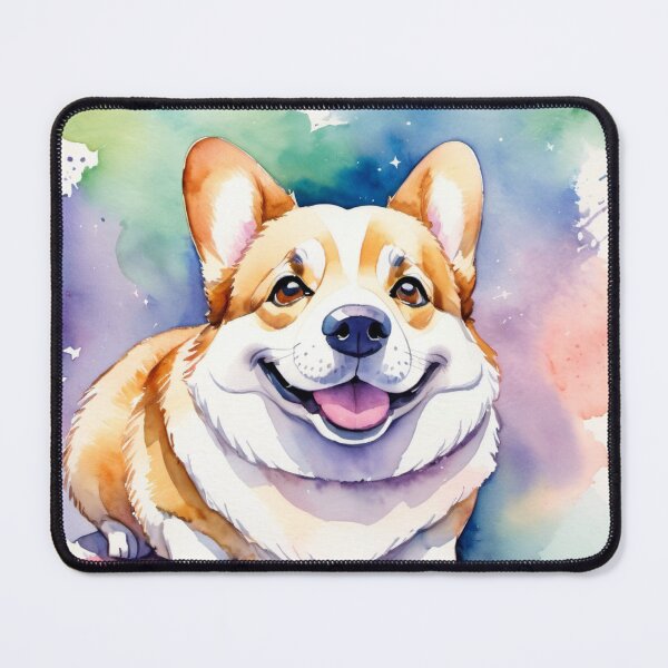 Item preview, Elegant chubby corgi: A watercolor tribute to grace and cuteness designed and sold by MoonShroomPrint.