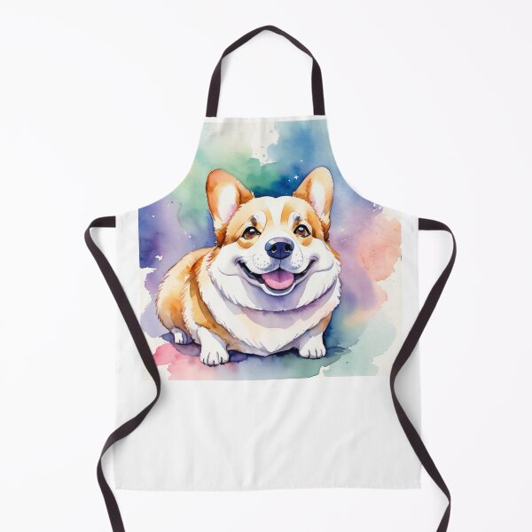 Item preview, Elegant chubby corgi: A watercolor tribute to grace and cuteness designed and sold by MoonShroomPrint.