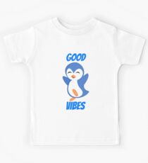 Good Vibes Penguin Kids Tee