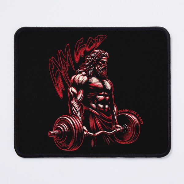 Item preview, Red Barbell Greek God Zeus Gym Design designed and sold by RedDesignSyc.