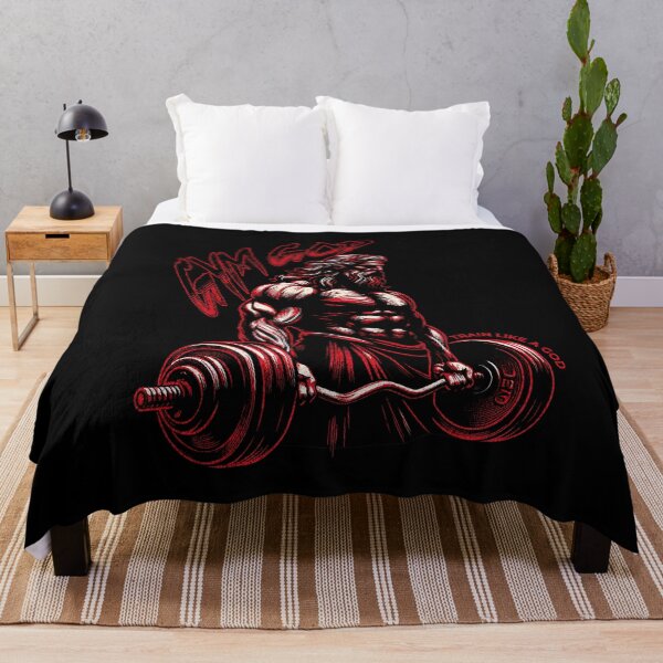 Item preview, Red Barbell Greek God Zeus Gym Design designed and sold by RedDesignSyc.