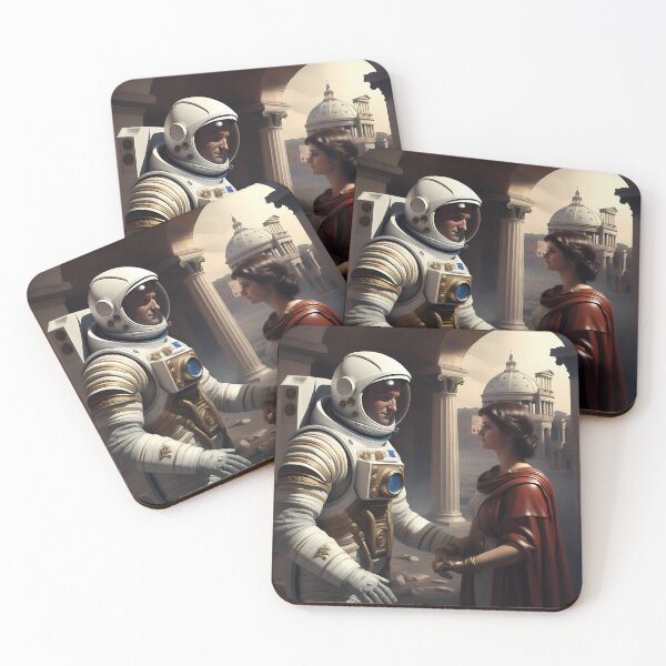 Item preview, An astronaut meets a beautiful girl in ancient times - a work of historical fiction designed and sold by Adam Designs1.