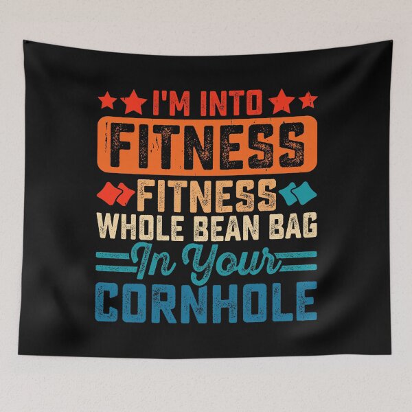 Item preview, I'm Into Fitness Fitness Whole Bean Bag Into Your Cornhole Retro Design - Baggo Team Bean Bag Toss Game - Funny Cornhole Player Vintage designed and sold by naworas.