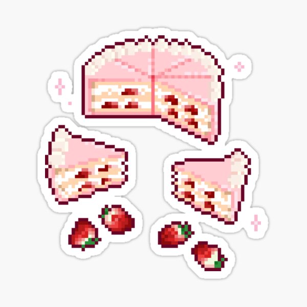 Strawberry cake Sticker