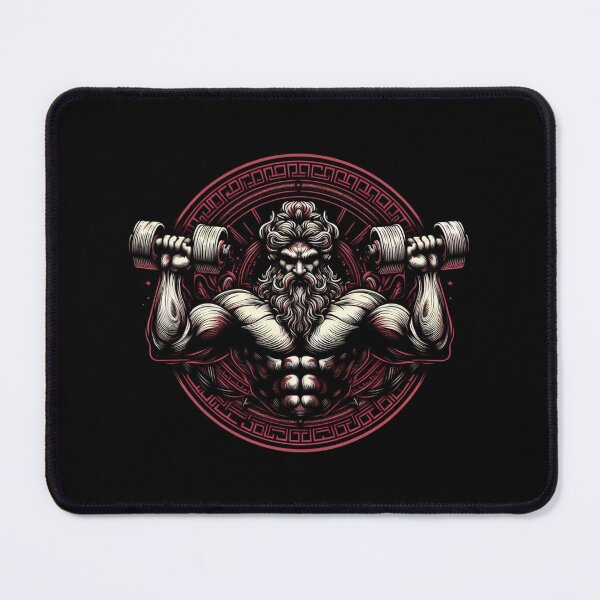 Item preview, Red Dumbbell Ancient Greek God Zeus Gym God designed and sold by RedDesignSyc.