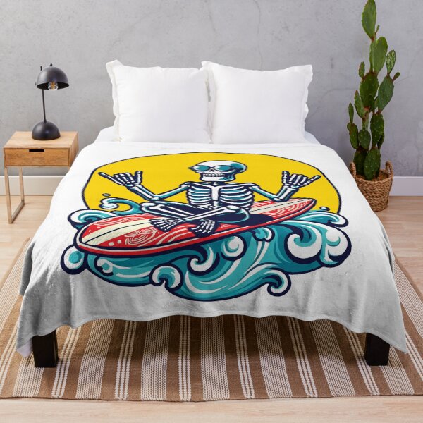 Item preview, Shaka Brah -Skeleton Surfboard (Image Only) designed and sold by bedenhart.