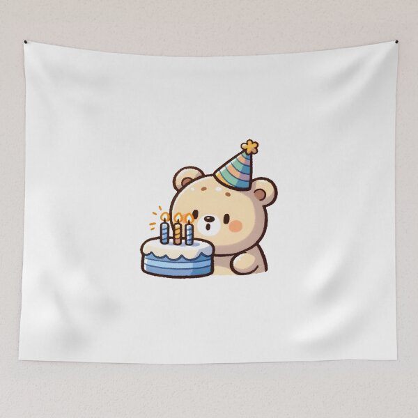 Item preview, Birthday Celebration Bear with Cake designed and sold by UmbrellaStudio1.