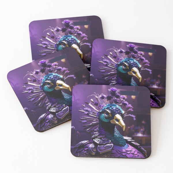Item preview, Punk Peacock on Purple Background designed and sold by BitPunk.