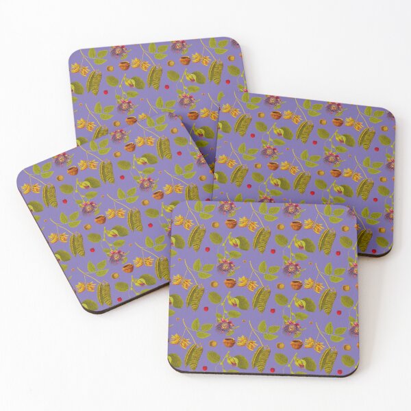 Item preview, Tropical Flowers & Fruits Clematis Passion Fruit Royal Purple Lilac  designed and sold by Coastal Garden Design Studio.