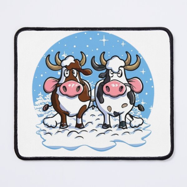 Item preview, Winter Bovine Bliss: Snowy Cow Duo designed and sold by COPYCRAVE.