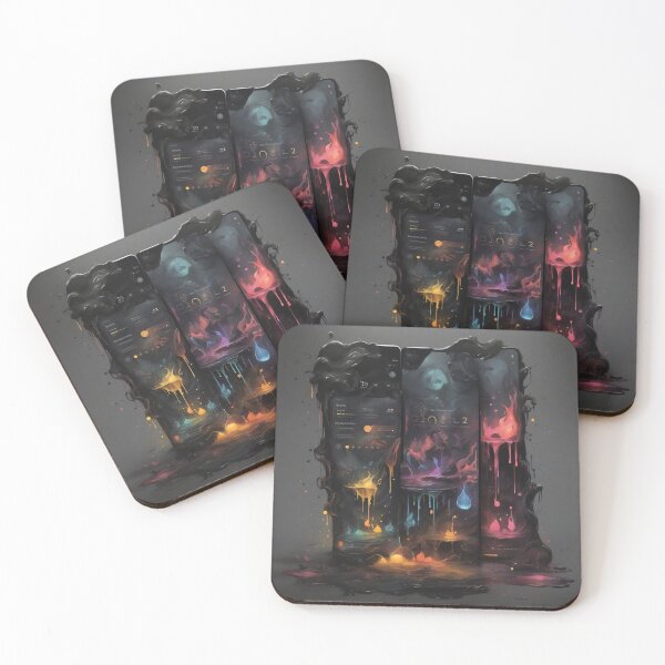 Item preview, Dark-themed water color UI designed and sold by Sadia  Jannat.