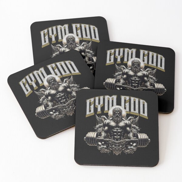 Item preview, Gold Barbell Ancient Greek God Zeus Gym God designed and sold by RedDesignSyc.