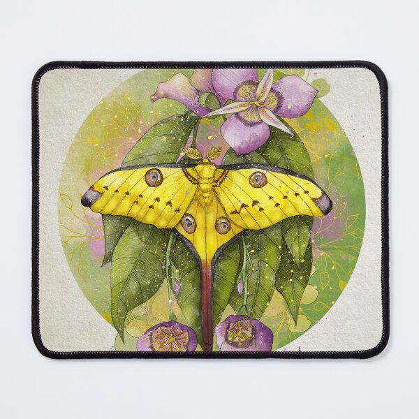 Item preview, yellow butterfly, mariposa, flower designed and sold by marineloup-art.