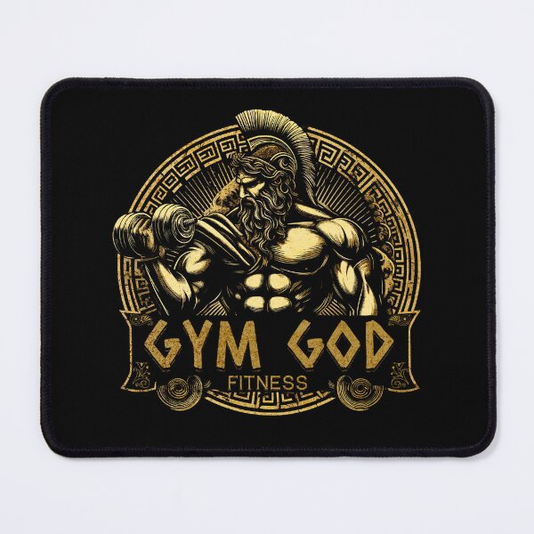 Item preview, Gold Dumbbell Ancient Greek God Zeus Gym God designed and sold by RedDesignSyc.