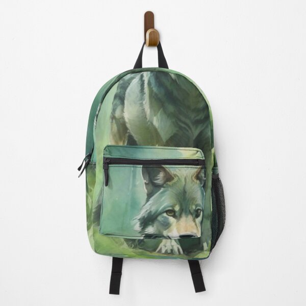 Item preview, Wolf in Green forest_watercolour designed and sold by shokA Design.