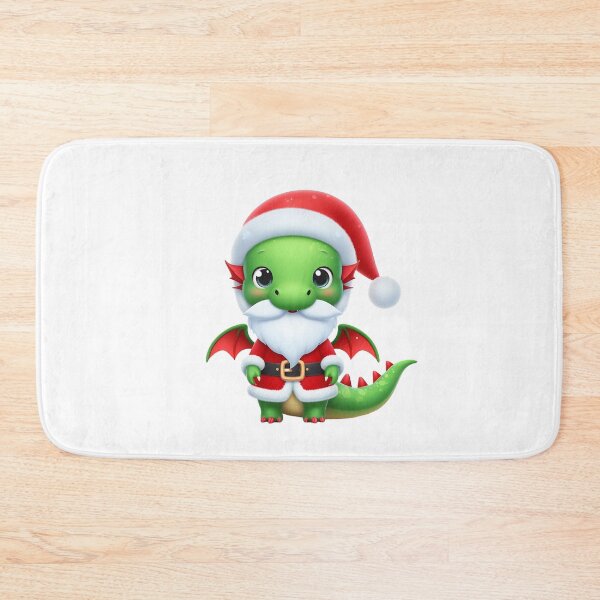 Item preview, Cute Green Dragon Santa designed and sold by PickledjoArt.