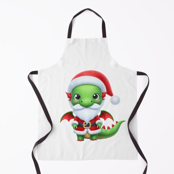 Item preview, Cute Green Dragon Santa designed and sold by PickledjoArt.